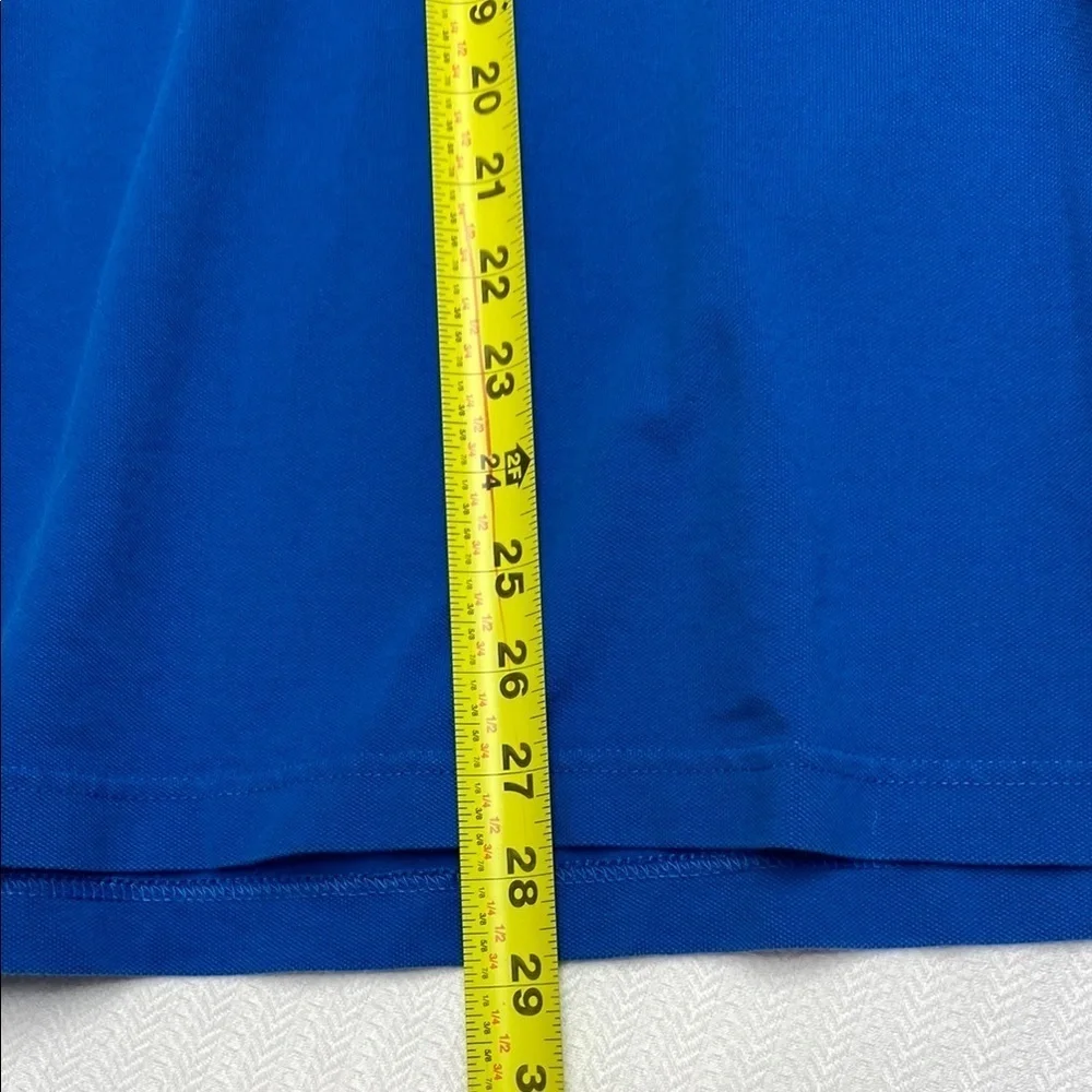 Banana Republic Shirt Polo Short Sleeve Preppy Vibrant Blue Size Medium